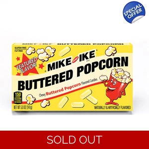 Mike and Ike Buttered Popcorn Chewy Candies 141g Box